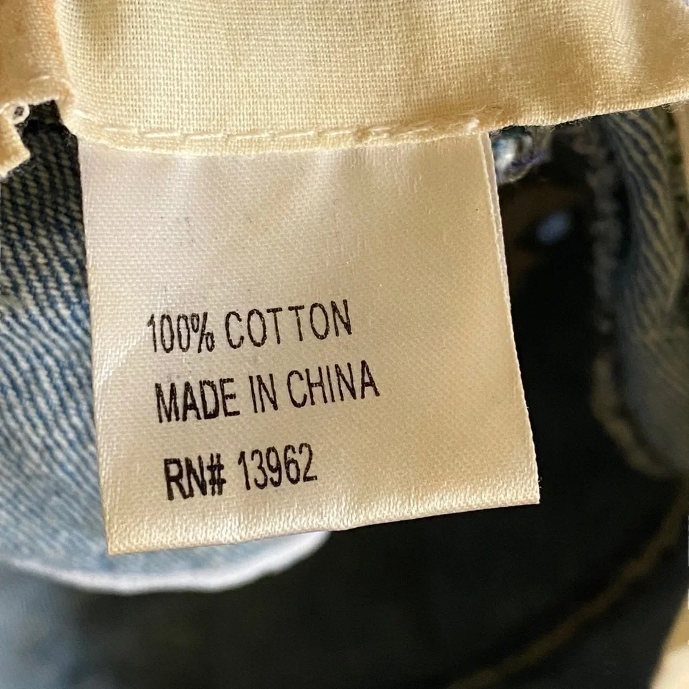 Vintage Blue Denim Fringed Bucket Hat OSFM Cottagecore Minimalist Boho Chic